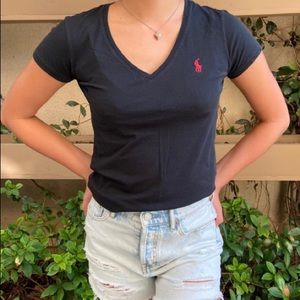 CLASSIC BLACK POLO T-SHIRT!! WORN ONCE!!